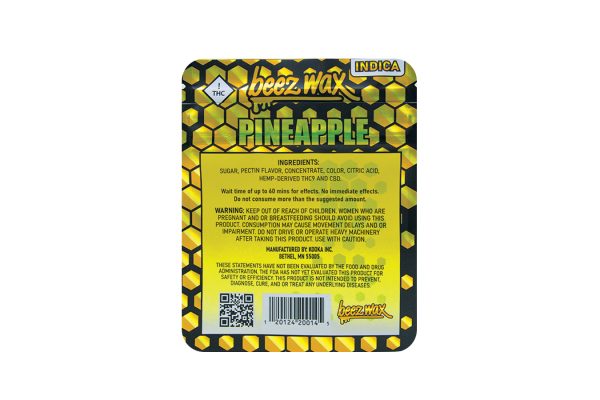 Beez-Wax-Indica-THC-Gummies-Back Beez-Wax-Indica-THC-Gummies-Back