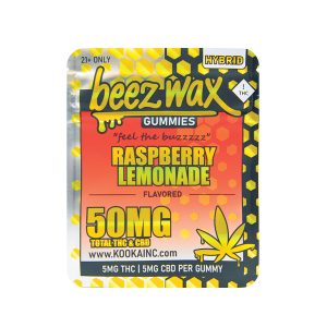 Beez-Wax-Raspberry-Lemonade-Hybred-THC-Gummies-Front
