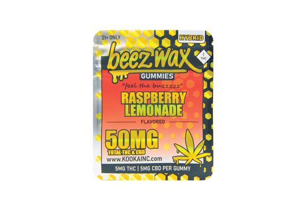 Beez-Wax-Raspberry-Lemonade-Hybred-THC-Gummies-Front Beez-Wax-Raspberry-Lemonade-Hybred-THC-Gummies-Front