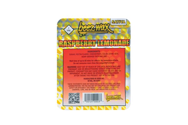 Beez-Wax-Raspberry-Lemonade-Sativa-THC-Gummies-Back Beez-Wax-Raspberry-Lemonade-Sativa-THC-Gummies-Back