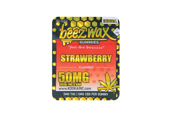 Beez-Wax-Strawberry-Indica-THC-Gummies-Front Beez-Wax-Strawberry-Indica-THC-Gummies-Front