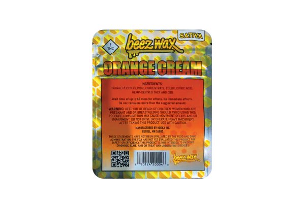 Beezwax-Orange-Cream-SativaTHC-Gummies-Back Beezwax-Orange-Cream-SativaTHC-Gummies-Back