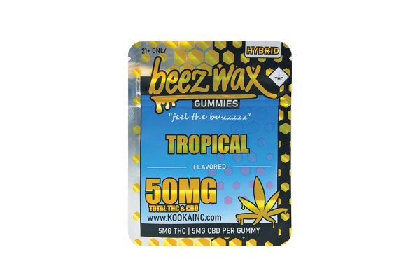 Beezwax-Tropical-Hybred-THC-Gummies-Front
