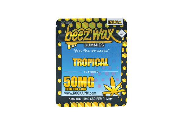 Beezwax-Tropical-Indica-THC-Gummies-Front Beezwax-Tropical-Indica-THC-Gummies-Front